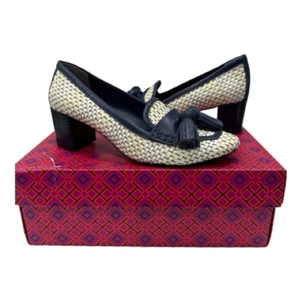 Tory Burch Womens Stamford Woven Tassel Pump size 6.5